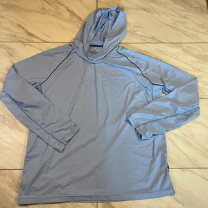 Prana Calder Lightweight Hoodie Pullover Mens UPF Long Sleeve Blue XL